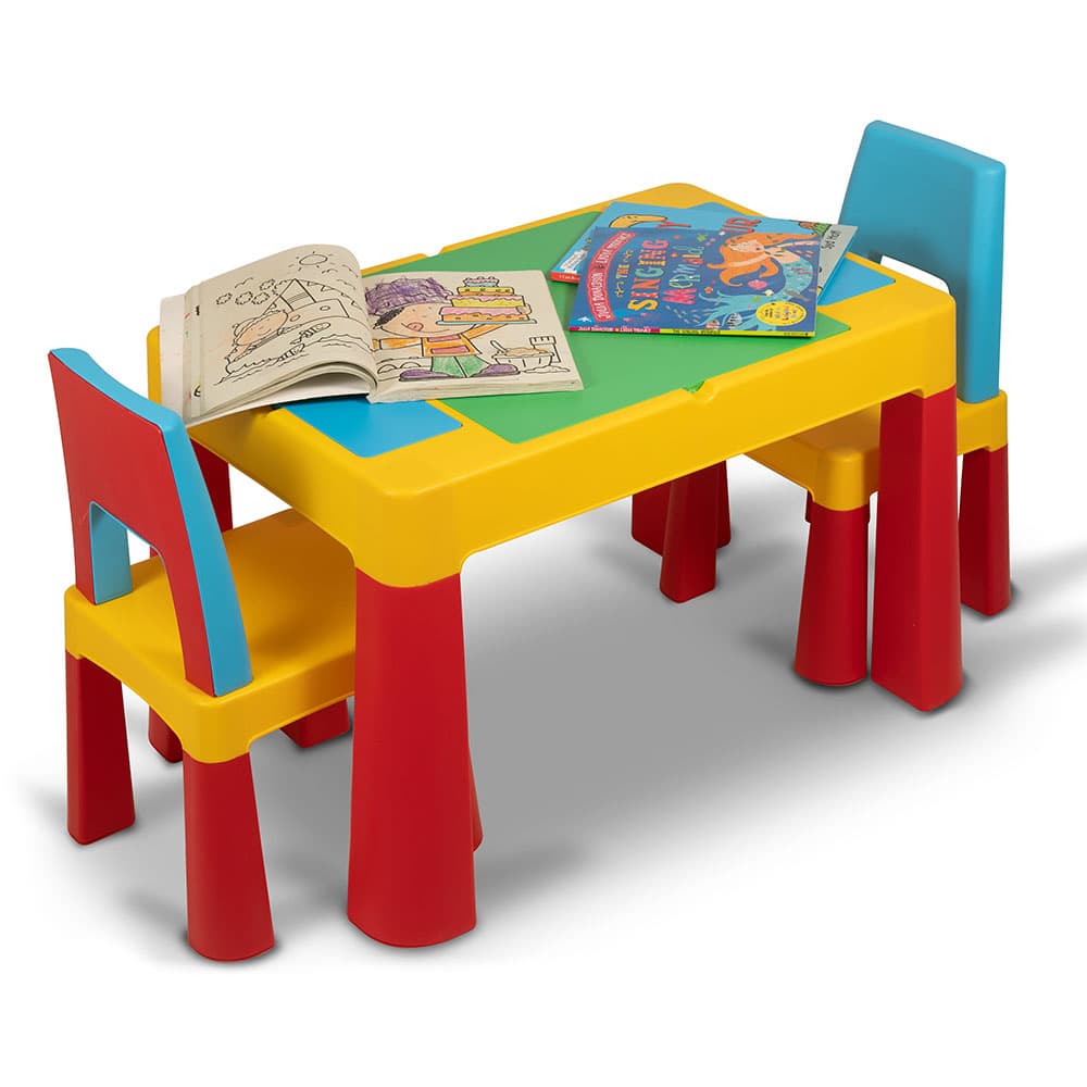 Home Canvas 2-in-1 Kids Building Block Study Table