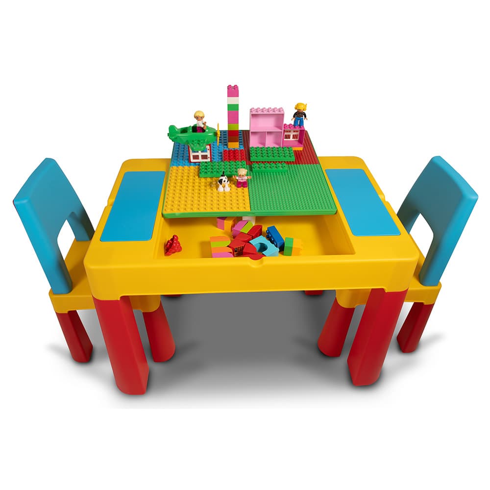 Home Canvas 2-in-1 Kids Building Block Study Table