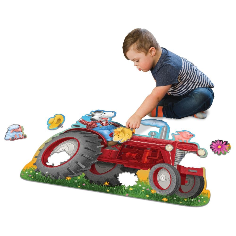 Peaceable Kingdom - Floor Puzzle - Tractor - 47pcs