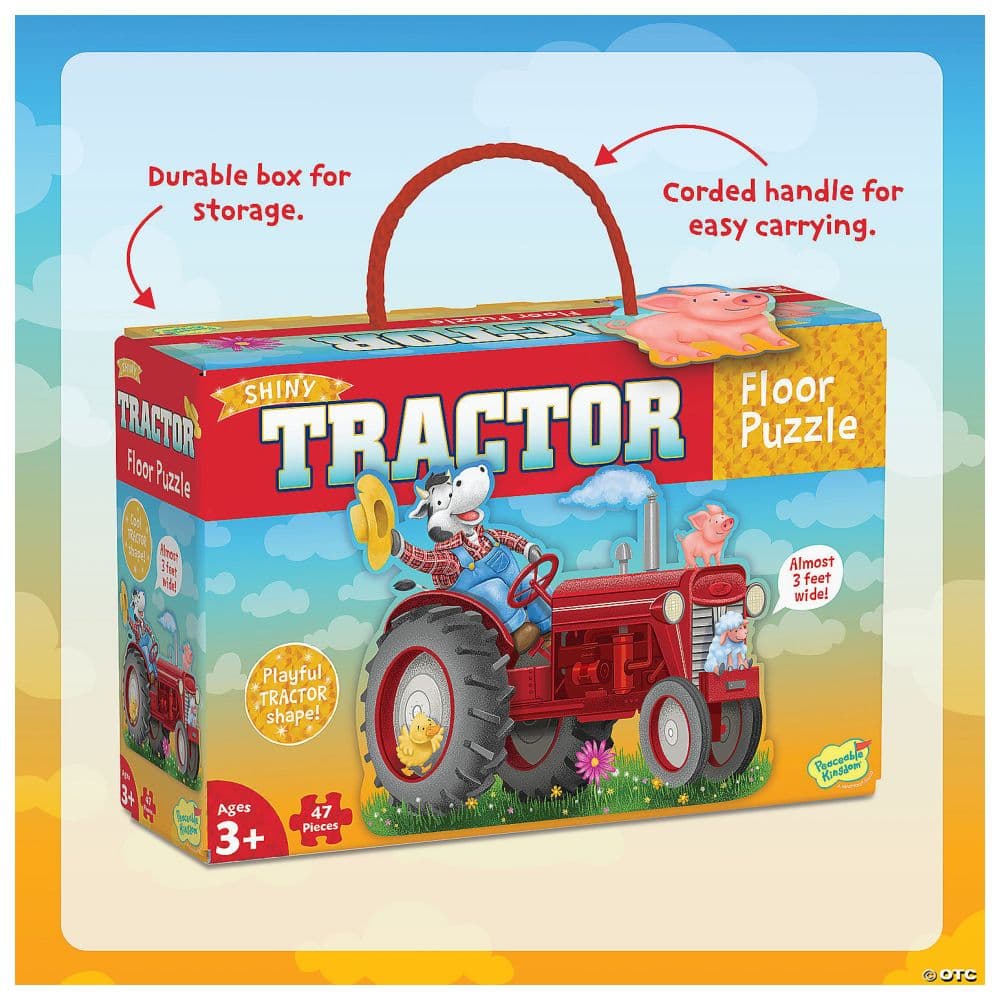 Peaceable Kingdom - Floor Puzzle - Tractor - 47pcs