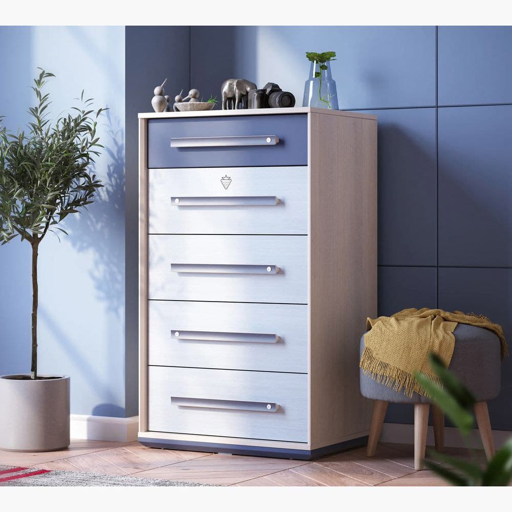 Cilek - Trio Tall Dresser - Grey/Blue