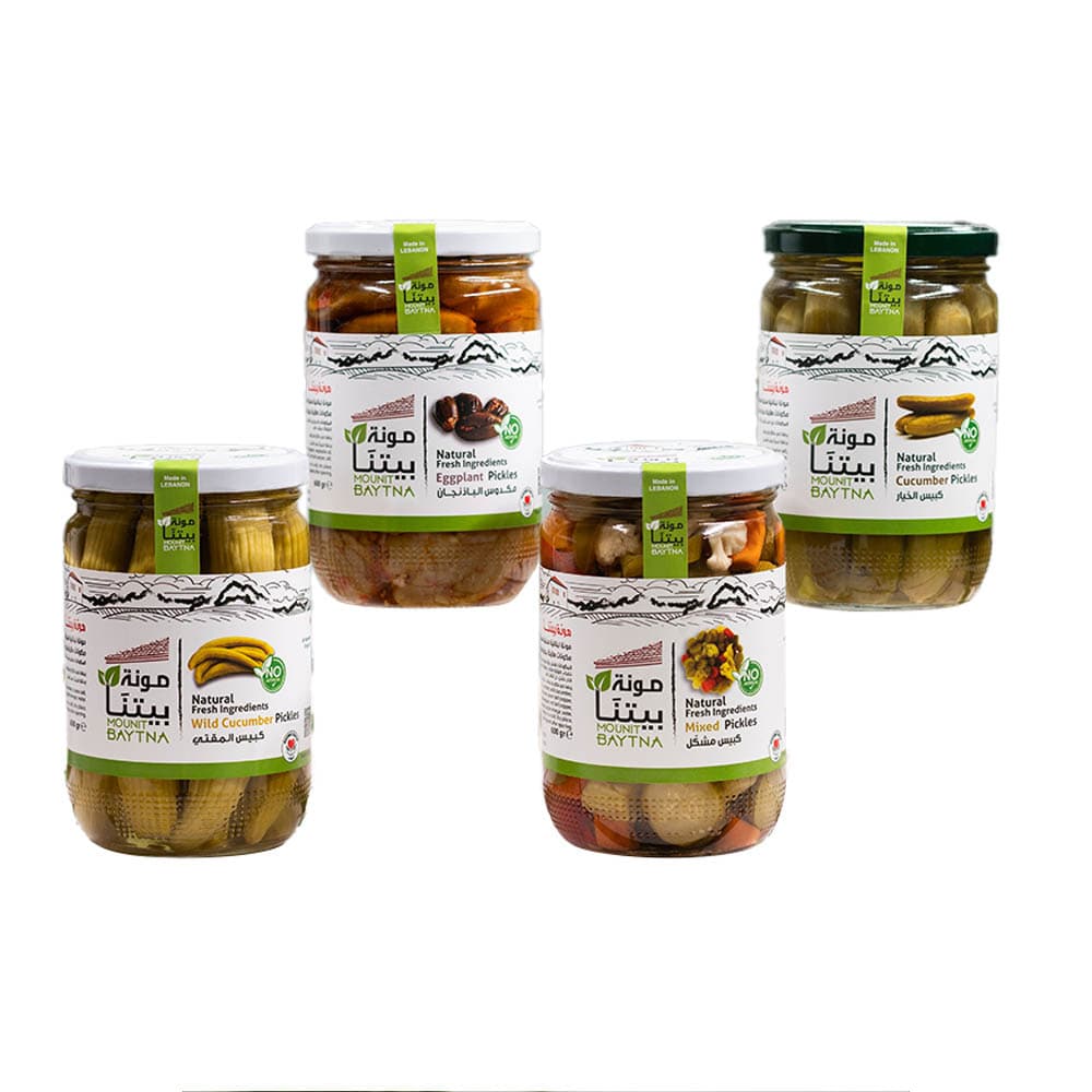 Mounit Baytna - Eggplant Pickles Pack of 2 with Assorted Pickles - Pack of 3