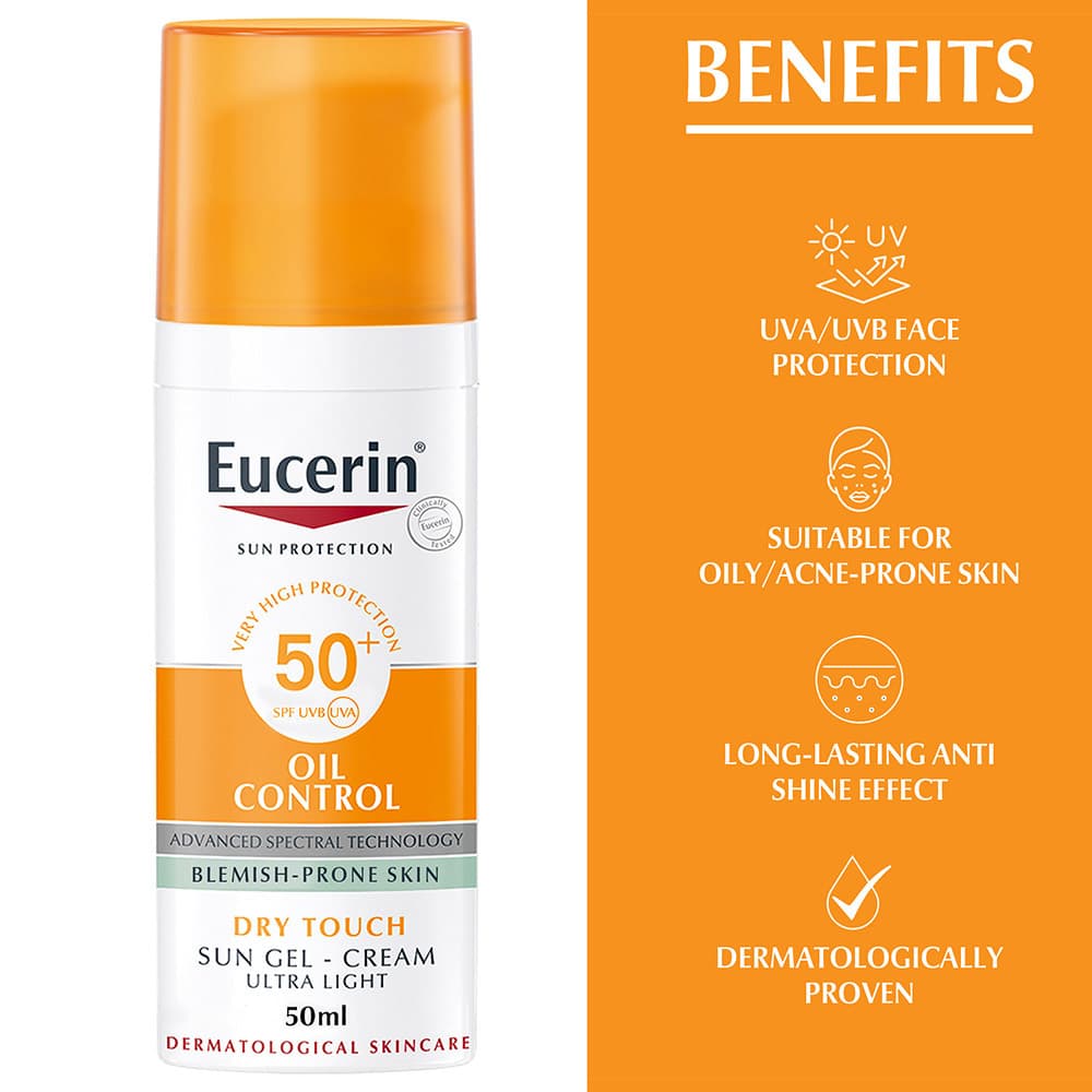 Eucerin - Face Sunscreen Oil Control Gel-Cream For Blemish-Prone Skin 50ml