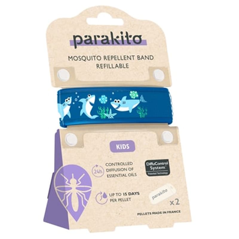 Para'Kito - Mosquito Repellent Kids Wristband - New Sharks