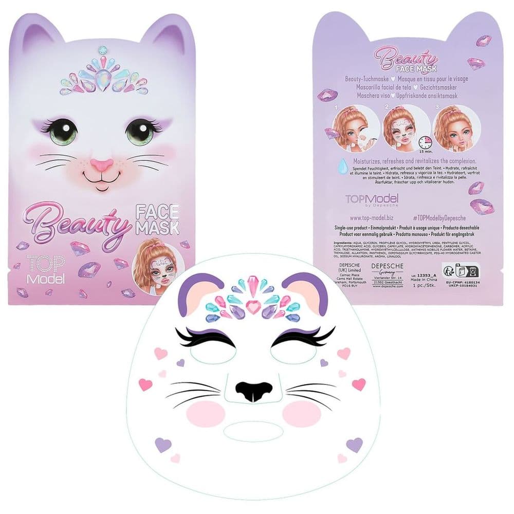 Top Model - Beauty & Me Animal Face Mask 1pc - Style May Vary