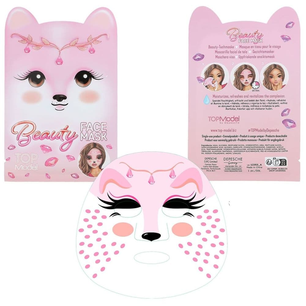 Top Model - Beauty & Me Animal Face Mask 1pc - Style May Vary