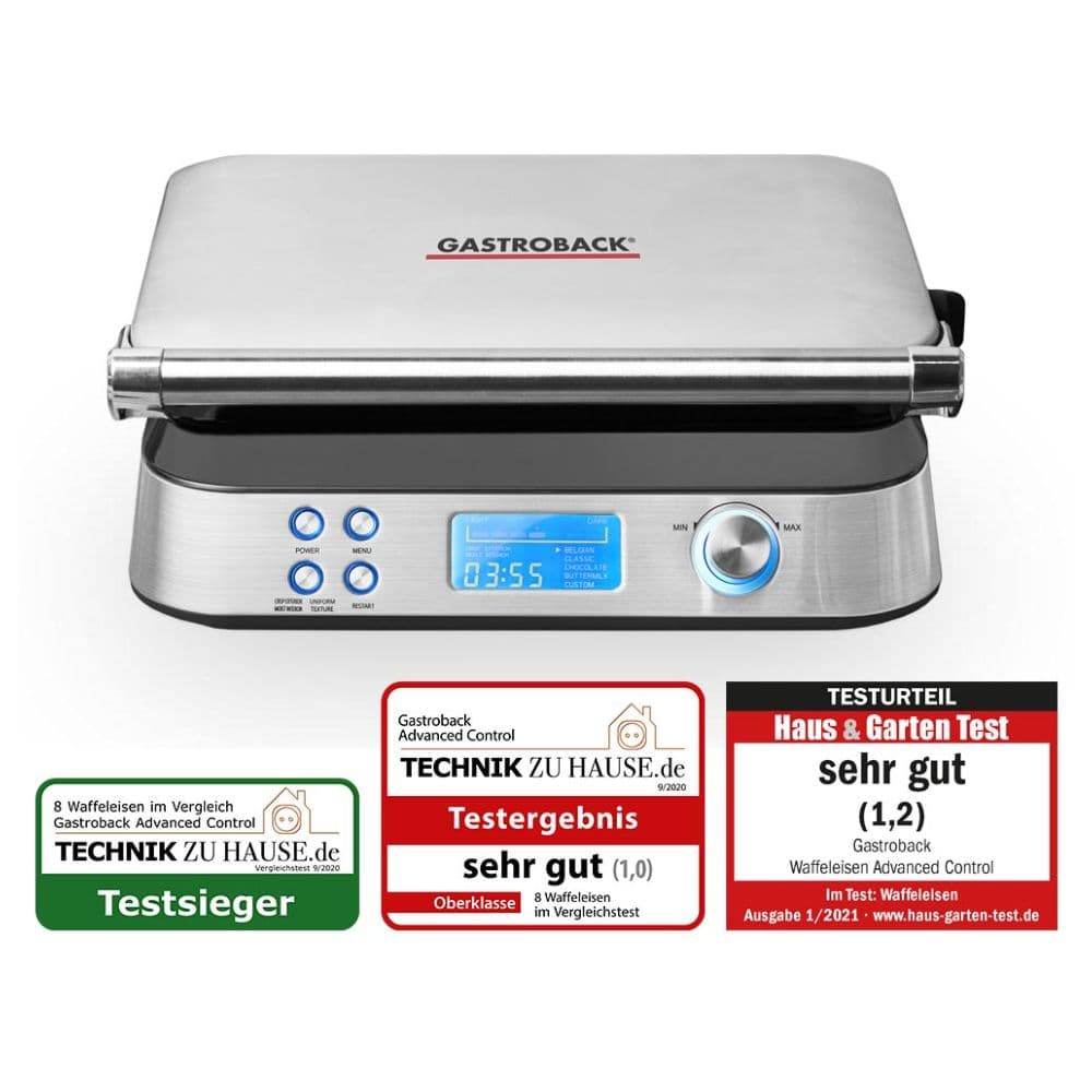 Gastroback - Iron Advanced Control Waffle Maker - Silver