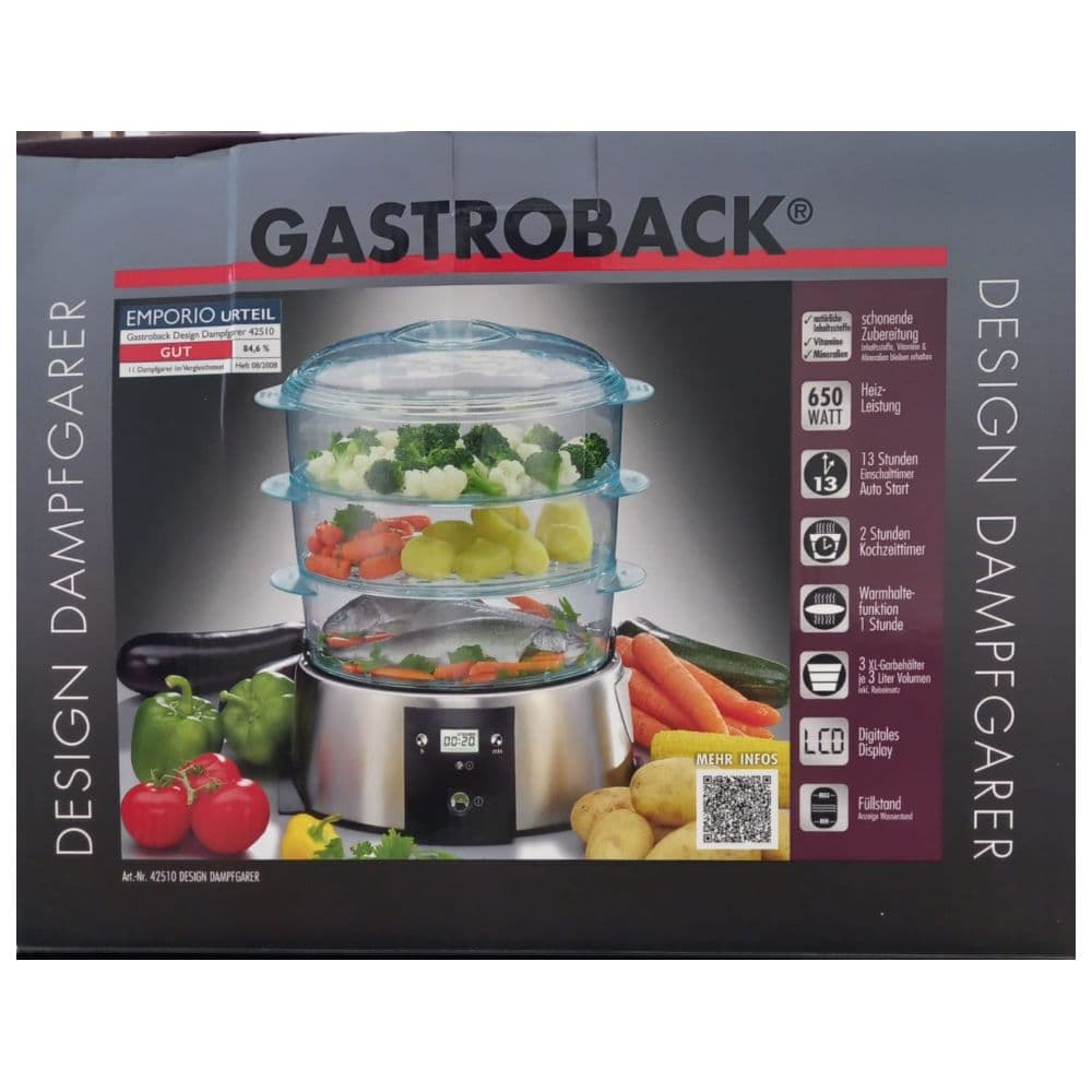 Gastroback - Design Food Steamer - Silver