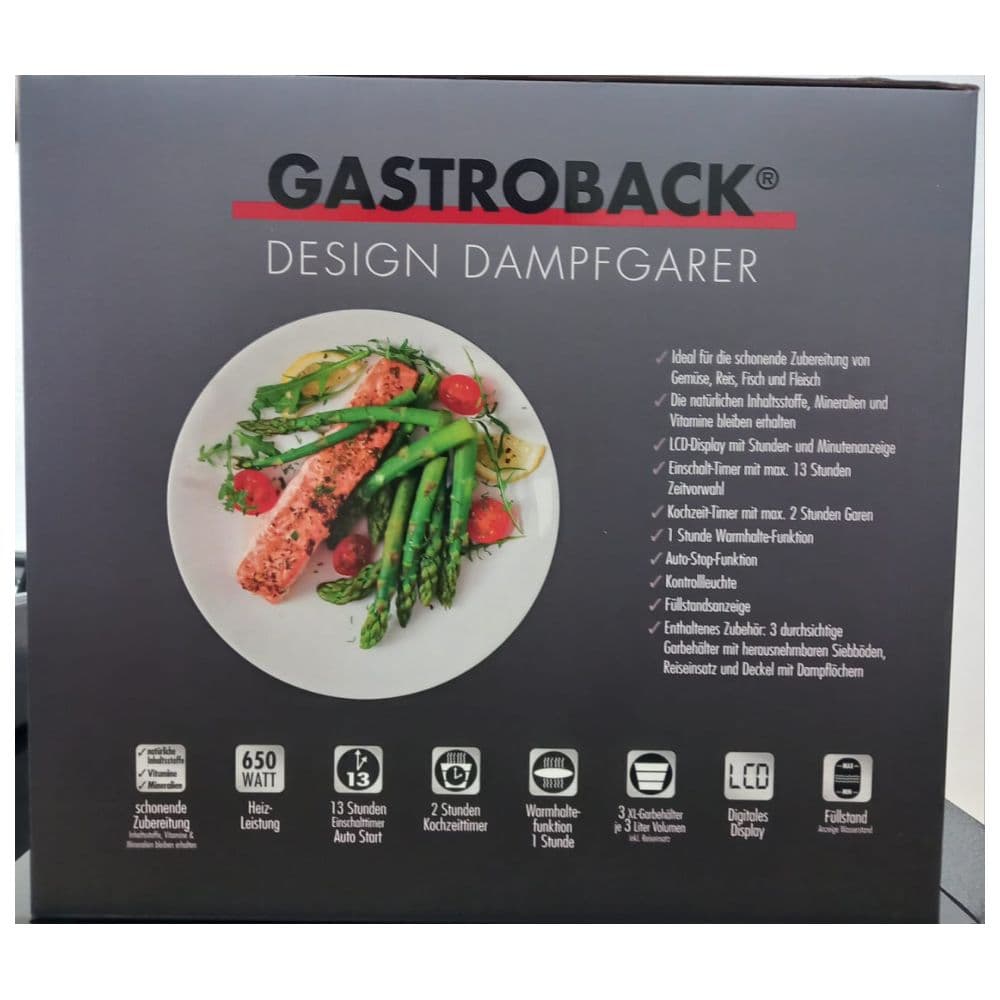 Gastroback - Design Food Steamer - Silver