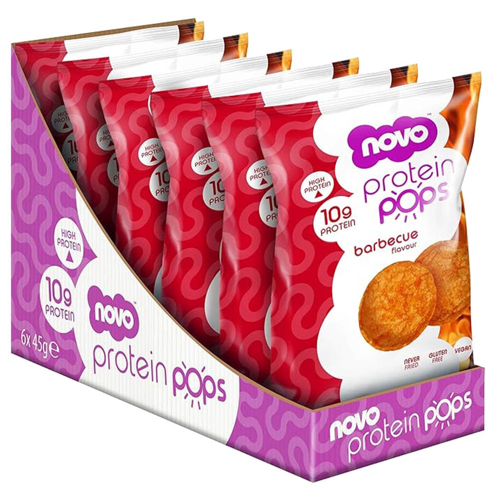 Novo - Protein Pops Healthy Snack - Sour Cream And Onion - 45 g - Pack of 6