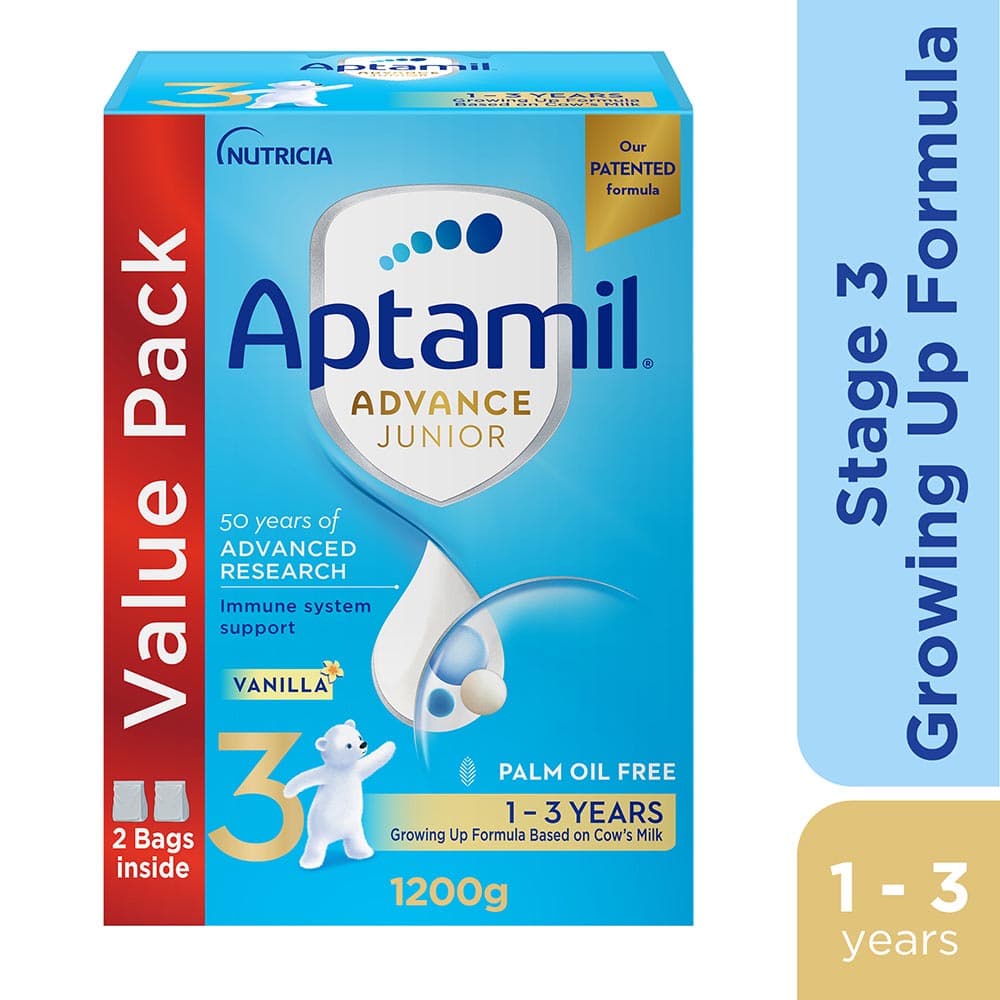 Aptamil - Advance Junior 3 Palm Oil Free Milk Formula - 1.2 Kg