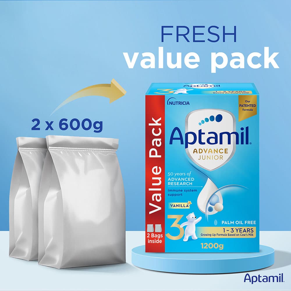 Aptamil - Advance Junior 3 Palm Oil Free Milk Formula - 1.2 Kg