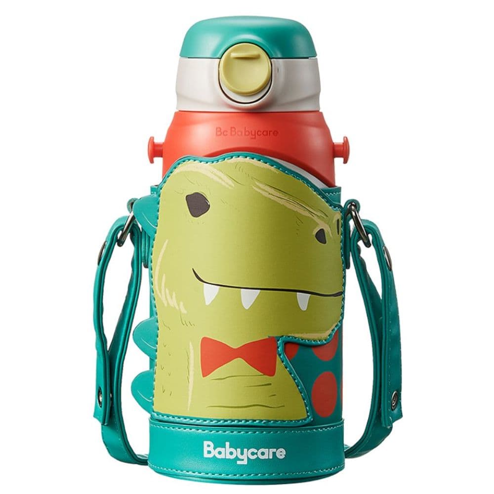 Babycare - 3-in-1 Vacuum Bottle With Straw - Dinosaur - 600 ml