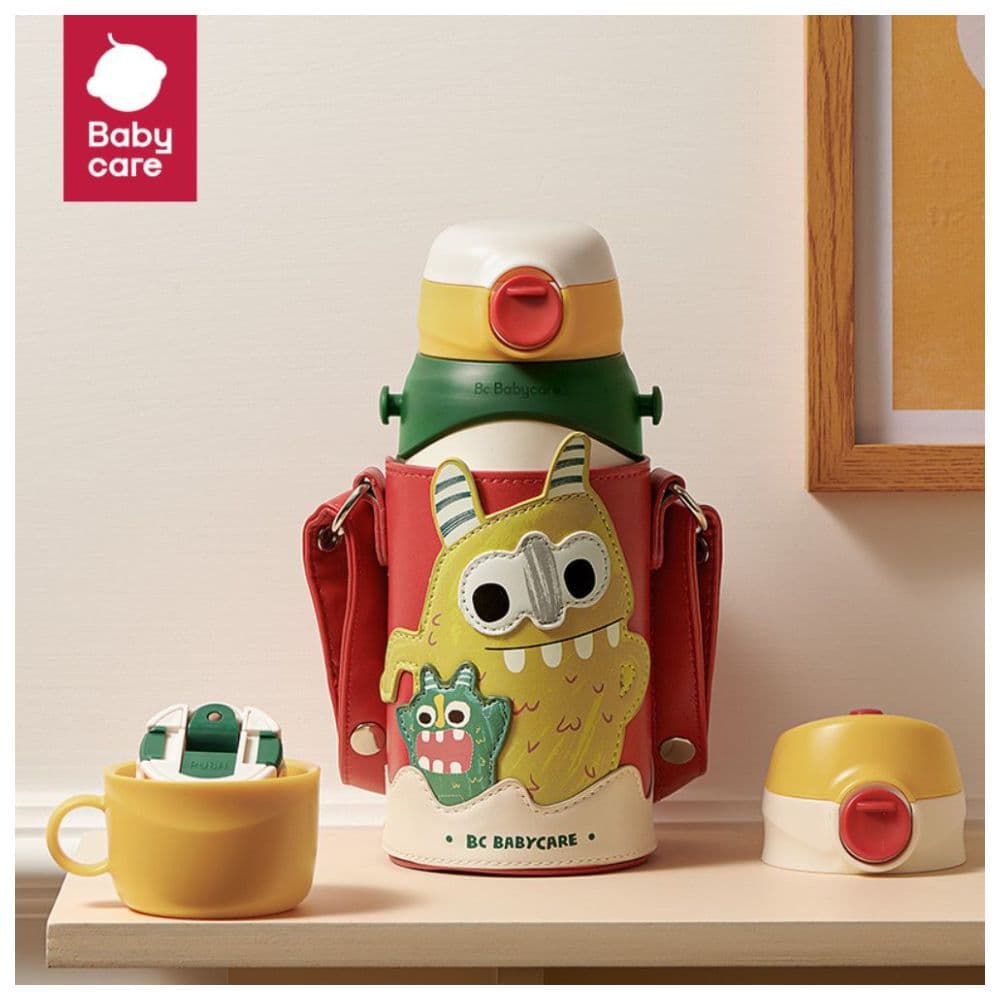 Babycare - 3-in-1 Vacuum Bottle With Straw - Monster - 600 ml