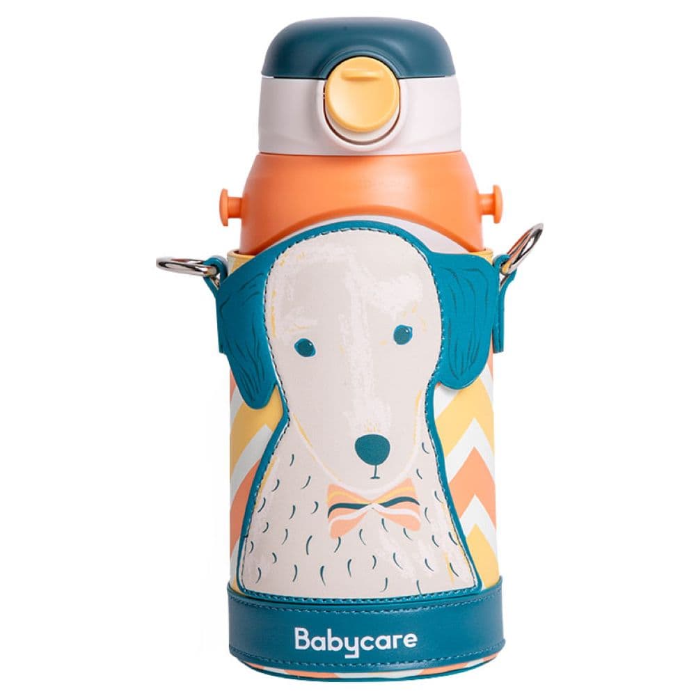 Babycare - 3-in-1 Vacuum Bottle With Straw - Bernese Dog - 600 ml