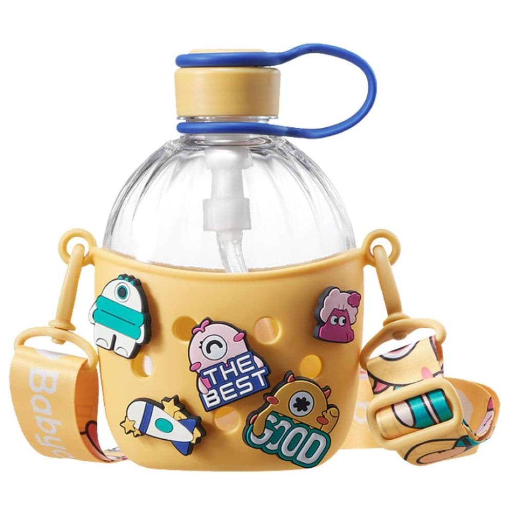 Babycare - DIY Bottle With Straw - Yellow - 660 ml