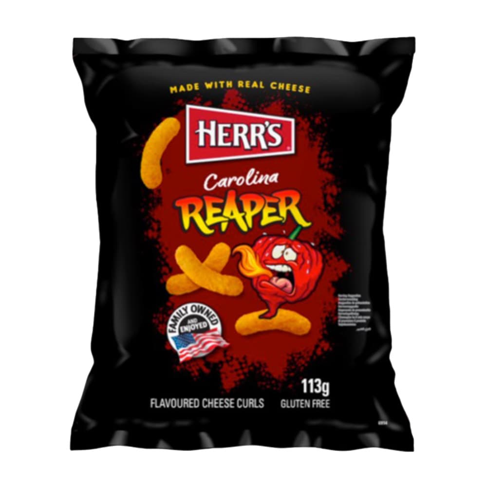 Herr's - Gluten Free Carolina Reaper Flavored Cheese Curls Snack - 113 g