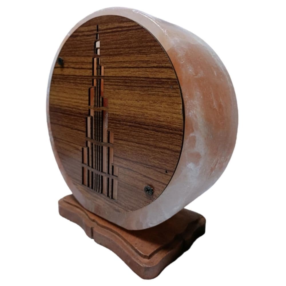 Himalayan Salt - Natural Lamp w/ Wood Base - Burj Khalifa