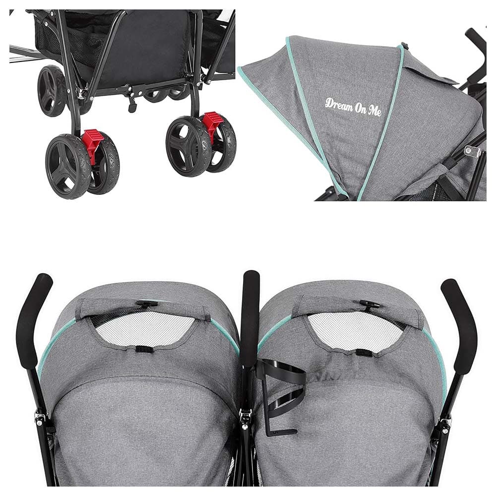 Hababy - Flexi Twin Stroller - Green