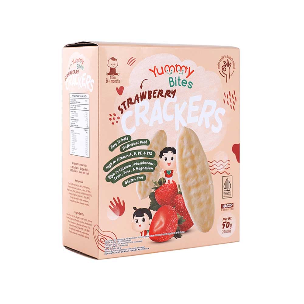 Yummy Bites - Rice Cracker Strawberry Flavour - 50g