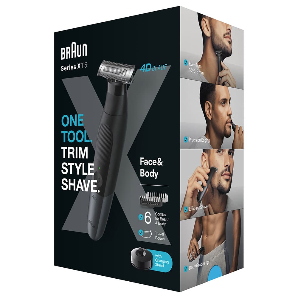 Braun - Series XT5 X Styler Hybrid Face And Body Trimmer Kit