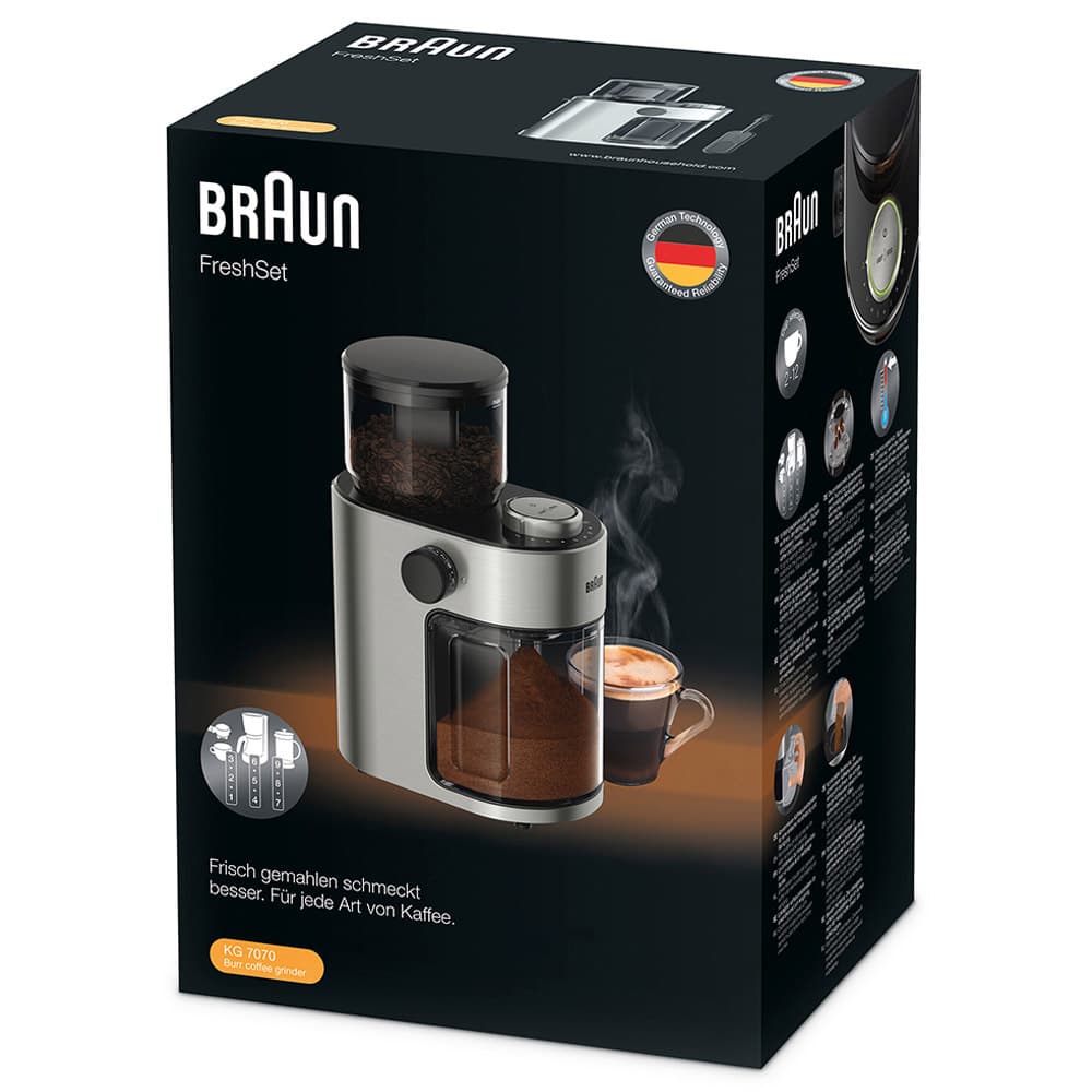 Braun - FreshSet Burr Coffee Grinder - Stainless Steel