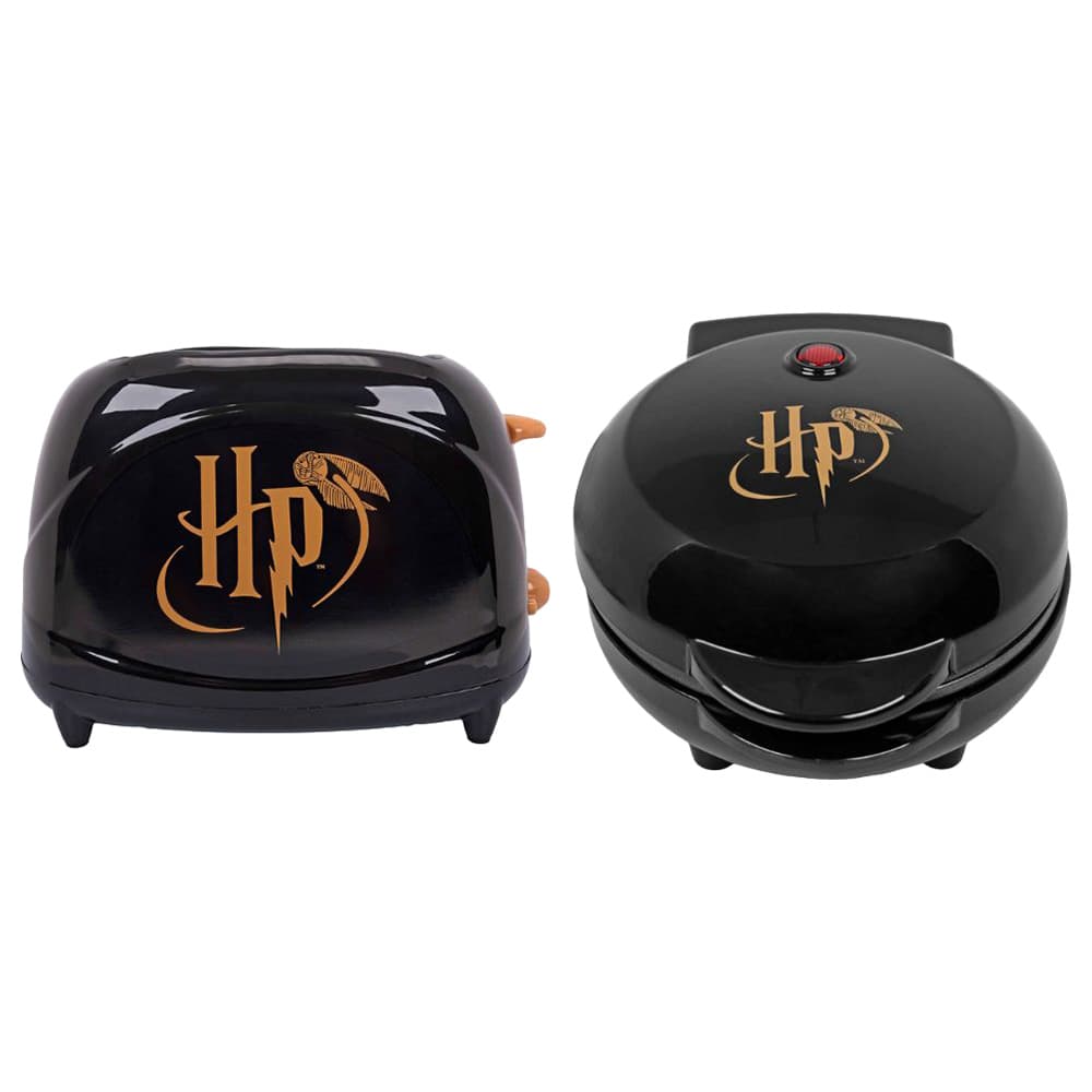 Uncanny Brands - Harry Potter Toaster & Mini Waffle Maker - Black