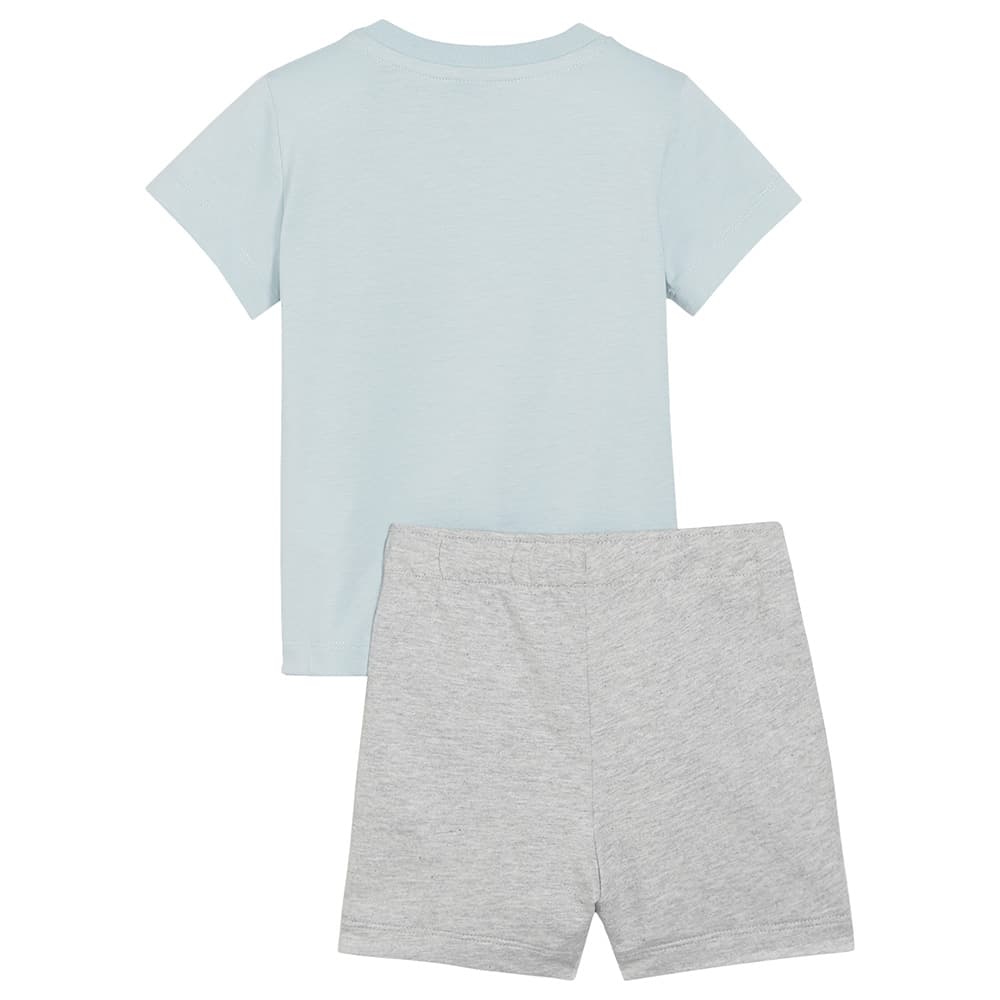 Puma - 2pc-Set - Minicats Tee & Shorts - Turquoise/Grey