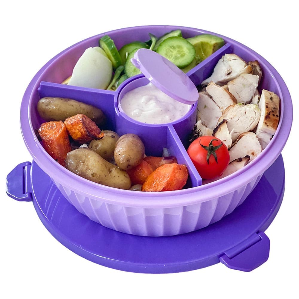 Yumbox - 3 Part Divider Poke Bowls - Maui Purple