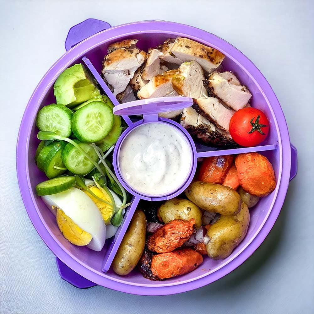 Yumbox - 3 Part Divider Poke Bowls - Maui Purple