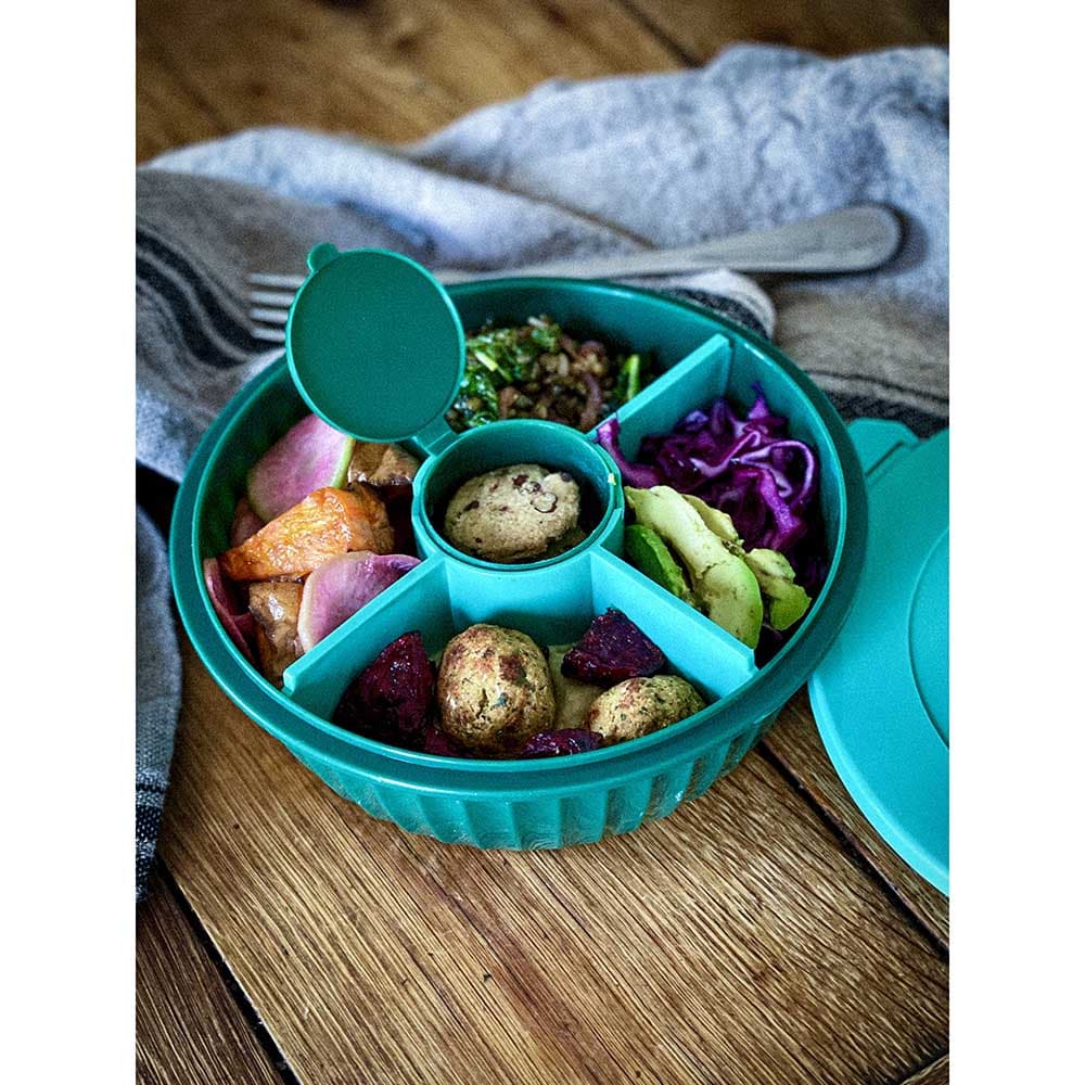 Yumbox - 3 Part Divider Poke Bowls - Paradise Aqua