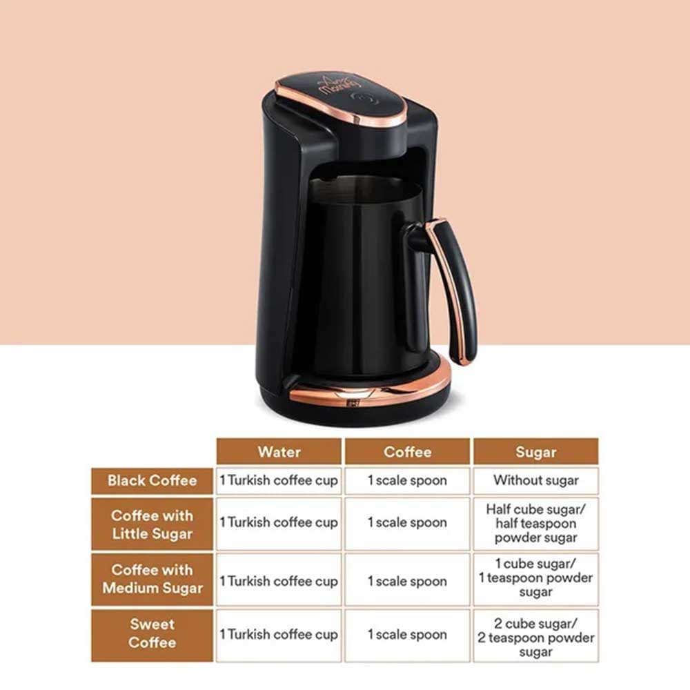 Any Morning - Turkish Coffee Maker With Pot - Black - 400 Watts