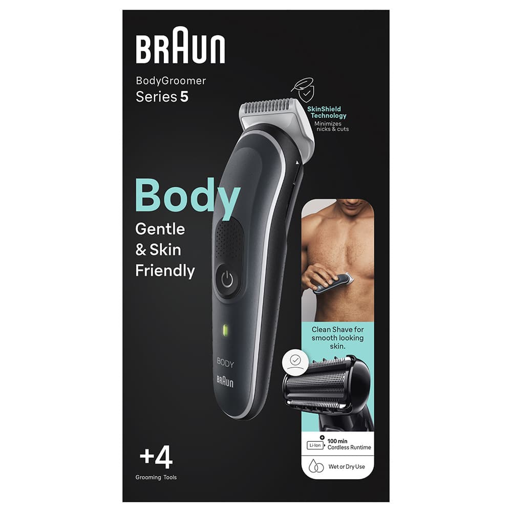 Braun - Series 5 Body Groomer With 4 Grooming Tools - Grey