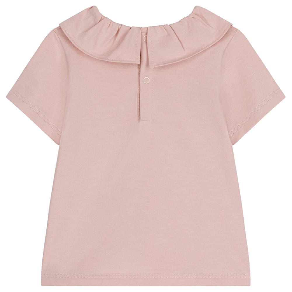 Petit Bateau - Baby's Short-Sleeves Jersey Blouse - Pink