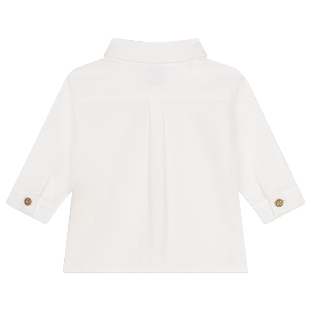 Petit Bateau - Boy's Cotton Pique Shirt - White