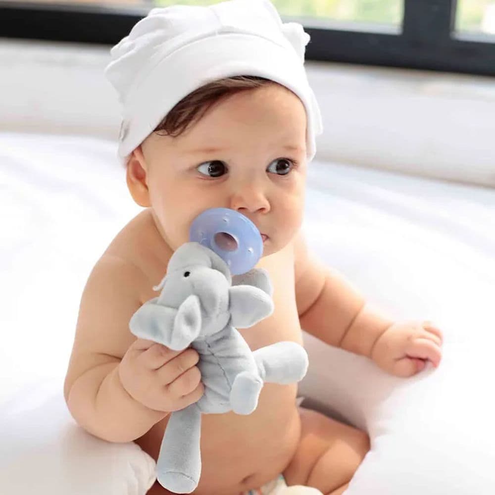 Minikoioi - Elephant Plush Toy With Soother + FREE ONE Silicone Teether