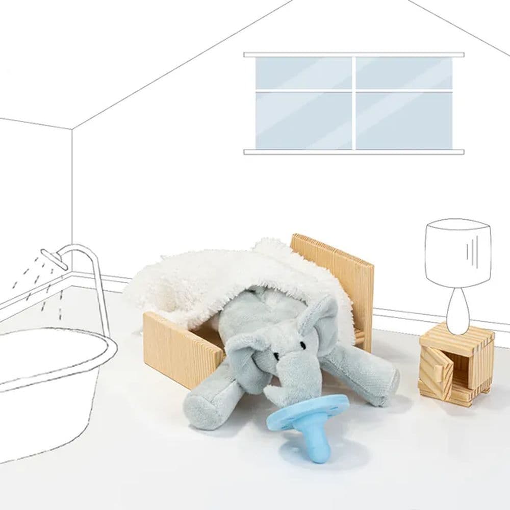 Minikoioi - Elephant Plush Toy With Soother + FREE ONE Silicone Teether