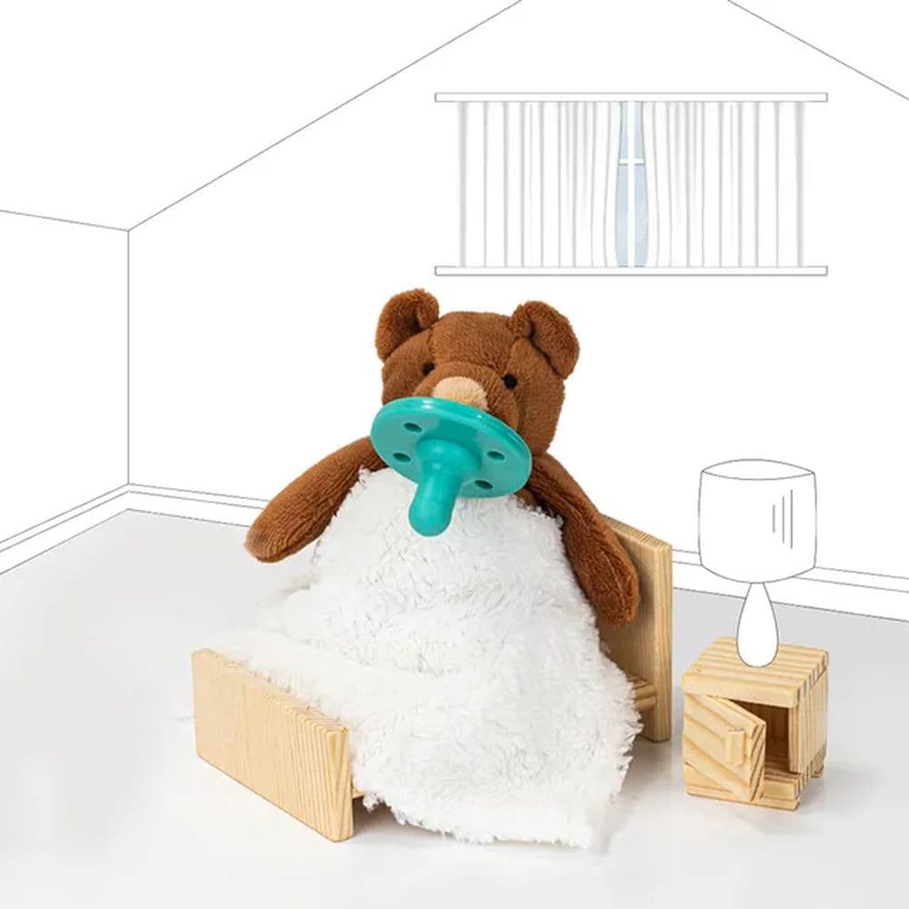 Minikoioi - Bear Plush Toy With Soother + FREE ONE Silicone Teether