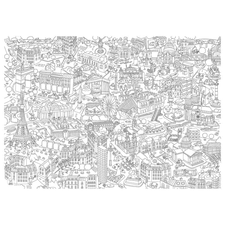 Omy, Large Coloring Poster - Paris