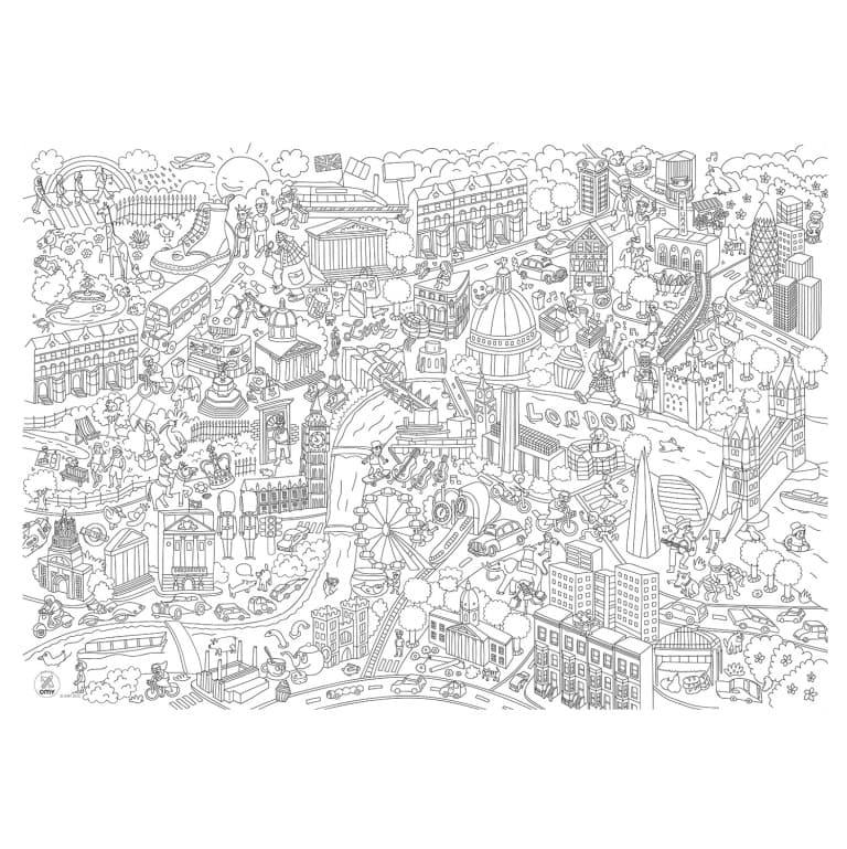 Omy, Large Coloring Poster - London