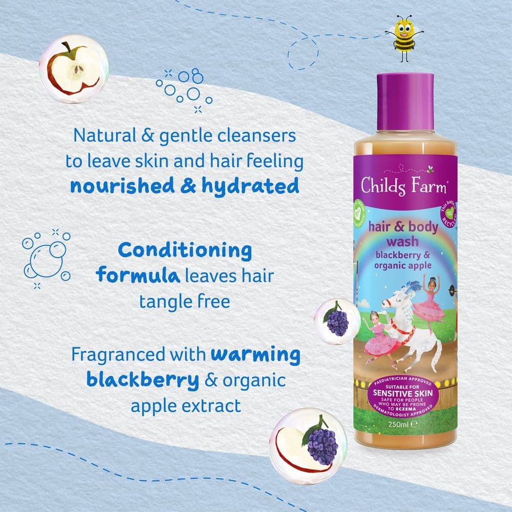 Childs Farm - Hair&Body Wash-Blackberry&Organic Apple Extract