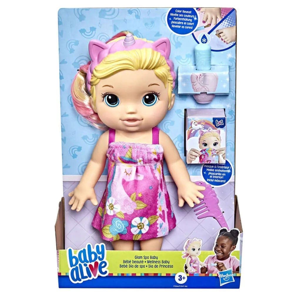 Baby Alive - Glam Spa Baby Doll Set - 5 Pcs