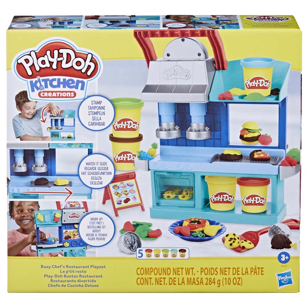 Playdoh - Kitchen Creations Busy Chef's Restaurant Clay Playset - 284g