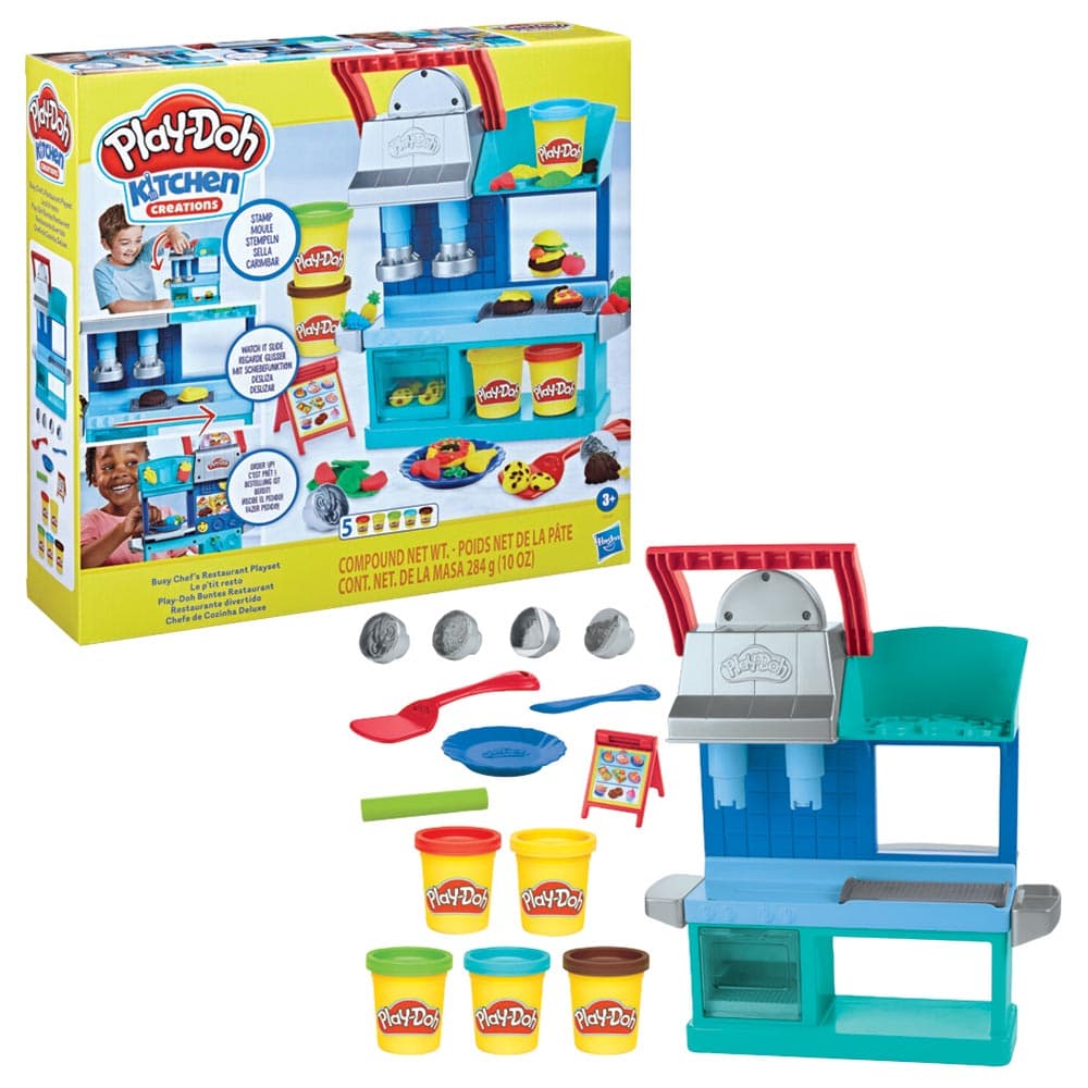 Playdoh - Kitchen Creations Busy Chef's Restaurant Clay Playset - 284g