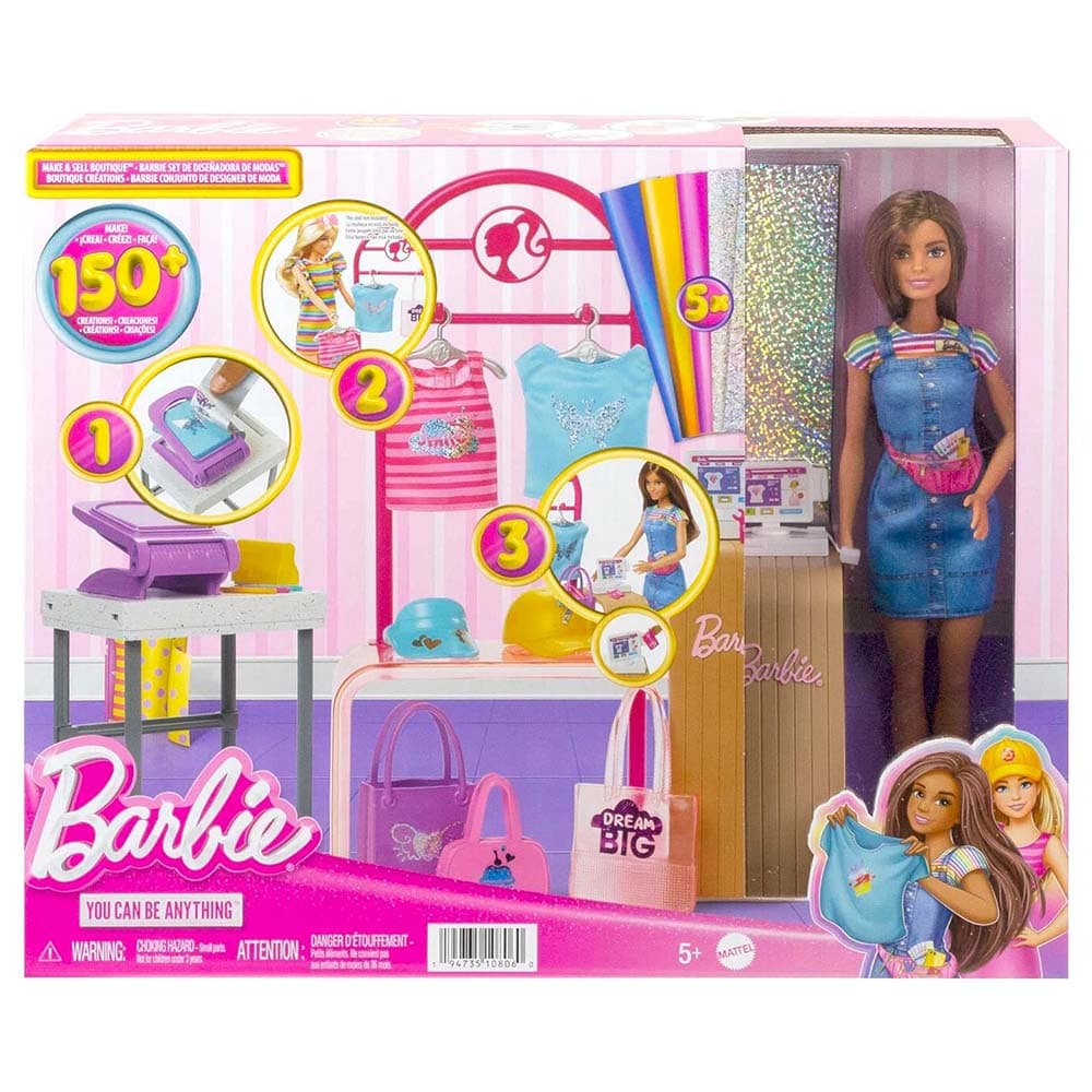 Mattel Games - Barbie Doll Make & Sell Boutique Playset - 150pcs