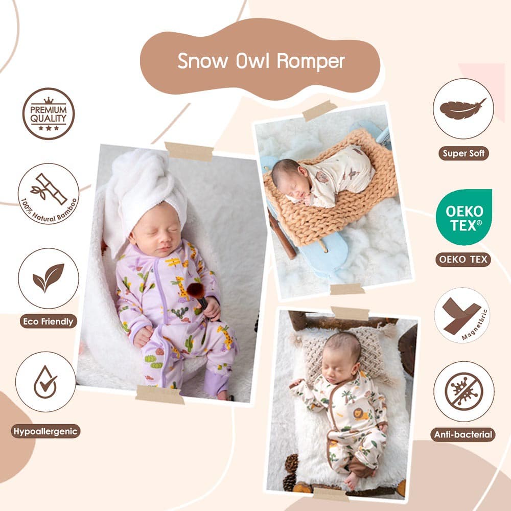 Snow Owl - Romper - Desert Giraffe