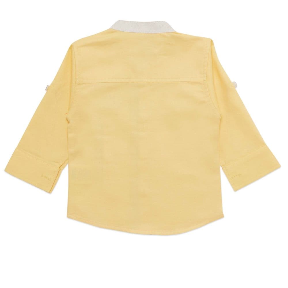 Little Kangaroos - Baby Boy Full Sleeves Shirt - Lemon