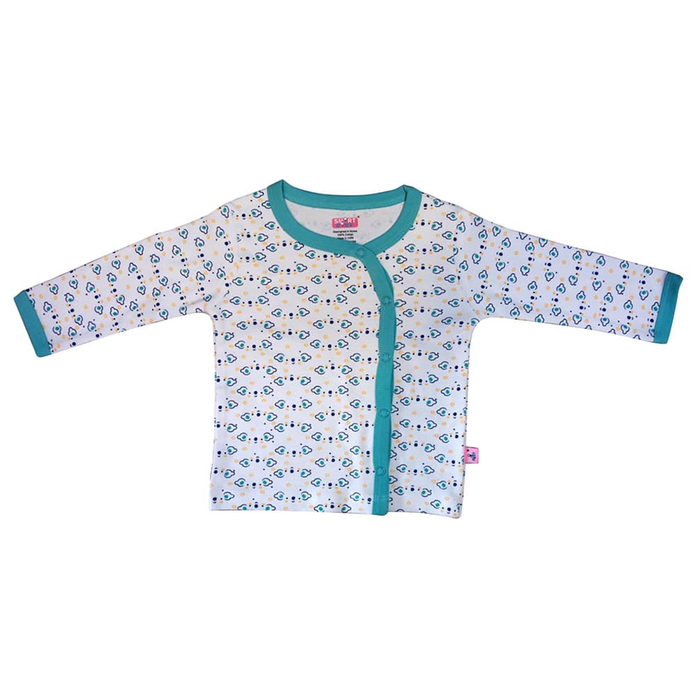 Smart Baby - Baby Boy Full Sleeves Front Button Shirt - Blue