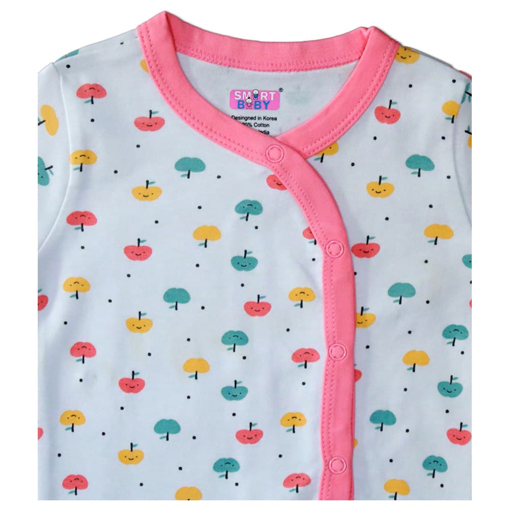 Smart Baby - Baby Girl Full Sleeves Front Button Shirt - Pink