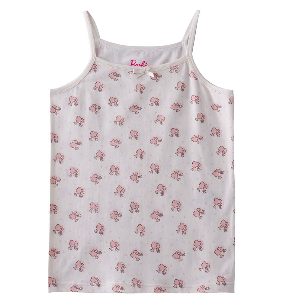 Barbie - 3pc-Set - Girl Printed Camisole - White/Pink